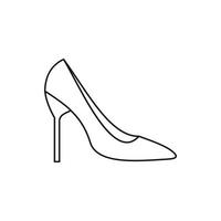 icono de zapatos de novia, estilo de contorno vector