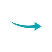 Curve arrow icon, flat style vector