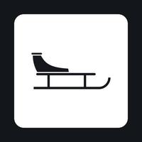 Sled icon in simple style vector