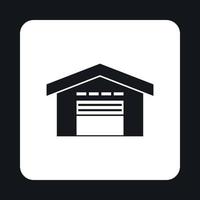 Warehouse icon, simple style vector