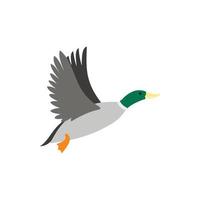 Duck icon, flat style vector