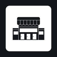 Supermarket building icon, simple style vector
