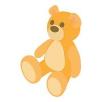 Teddy bear icon, cartoon style vector