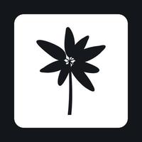 One palm tree icon, simple style vector