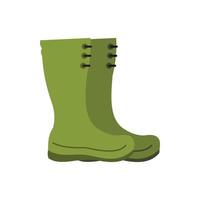 Rubber boots icon, flat style vector