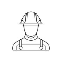 Builder icon in outline style vector