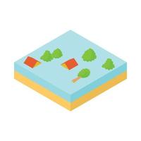 Flood icon in cartoon style vector