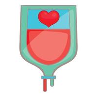 Donate blood concept icon, cartoon style vector