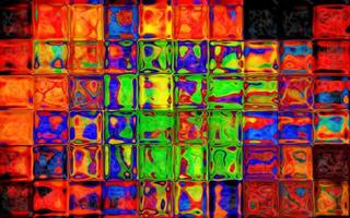 azulejos cuadrados vibrante naturaleza abstracta fondo ilustración digital foto