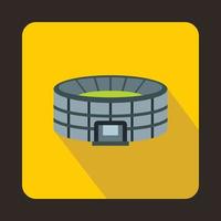 Large round stadium icon, flat style vector