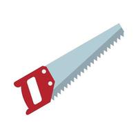 Wood saw icon, flat style vector