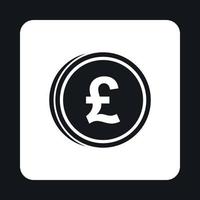 Coins of pound icon, simple style vector