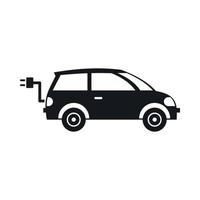 icono de coche eléctrico, estilo simple vector