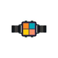 Smart watch icon, flat style vector