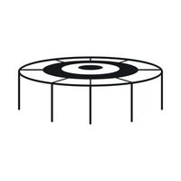 Trampoline icon, simple style vector