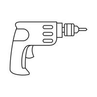 Drill icon in outline style vector