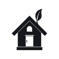 Eco house concept icon, simple style vector