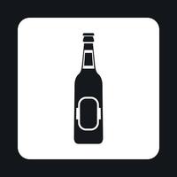 icono de botella de cerveza, estilo simple vector