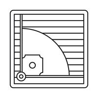 icono de campo de béisbol, estilo de esquema vector