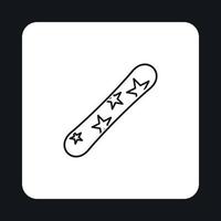 Snowboard icon, simple style vector