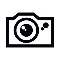 Photo camera icon, simple style vector