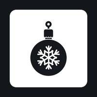 bola para el icono del árbol de navidad, estilo simple vector