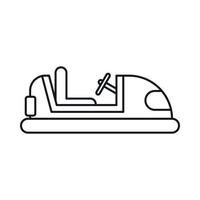 Bumper car icon in outline style vector