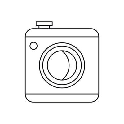 Photo camera icon, outline style