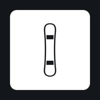 Snowboard icon in simple style vector