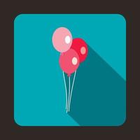 Three ballons icon, flat style vector