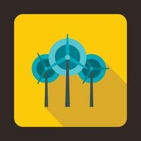 Wind generator turbines icon, flat style vector