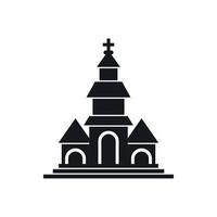 Church icon, simple style vector