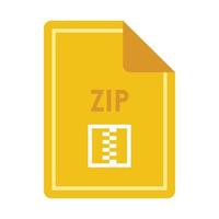 File ZIP icon, flat style vector