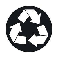 icono de signo de reciclaje, estilo simple vector