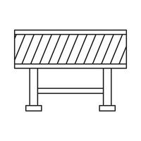 Traffic barrier icon in outline style vector