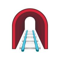 Rails icon, cartoon style vector