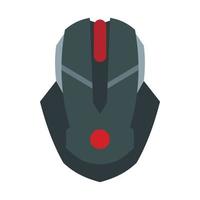 Gaming mouse icon, flat style vector