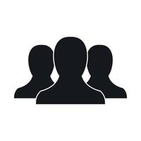 Group of people icon, simple style vector