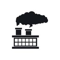 Plant pipe with smoke icon, simple style vector