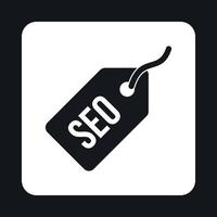 Seo tag icon, simple style vector