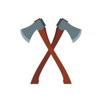 2 axe icon, flat style vector