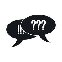 Question and exclamation icon, simple style vector