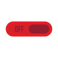 Off button icon, flat style vector