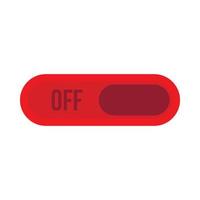 Off button icon, flat style vector