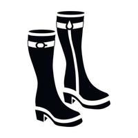 icono de botas de mujer, estilo simple vector