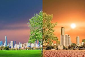 Concept of change for the better with environmental protection photo