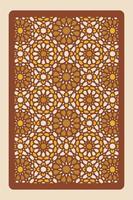 Set of ornamental islamic arabesque Background. Arabic traditional architecture Geometric Pattern. Set of decorative vector panels or screens for laser cutting.