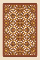 Set of ornamental islamic arabesque Background. Arabic traditional architecture Geometric Pattern. Set of decorative vector panels or screens for laser cutting.