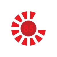 signo 85 icono de carga, estilo plano vector