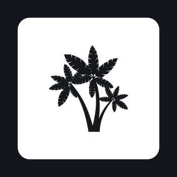 Three abstract palms icon, simple style vector